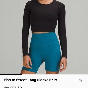 Lulu cropped long sleeve (black) WORN ONCE